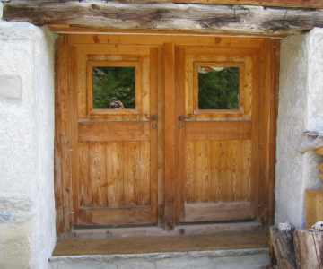 Portes en mélèze massif