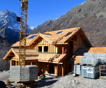 Chalet ossature bois à Pelvoux hors d'air hors d'eau