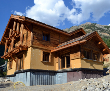 Chalet ossature bois à Pelvoux hors d'air hors d'eau