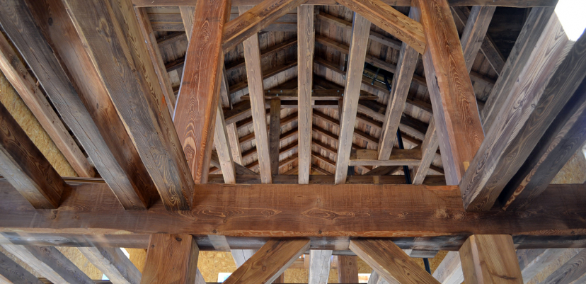 Chalet ossature bois : entrées de fermes et solivage